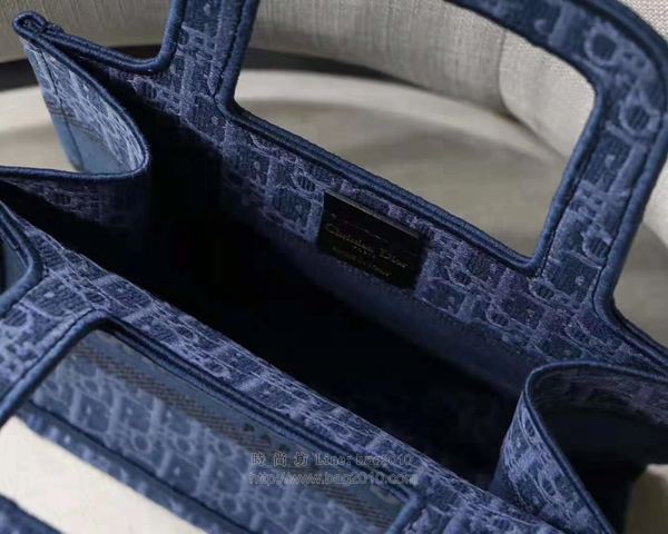 Dior包 迪奧復古凹造型刺繡小號手袋 Dior Mini Book tote手提包  Dyd1102
